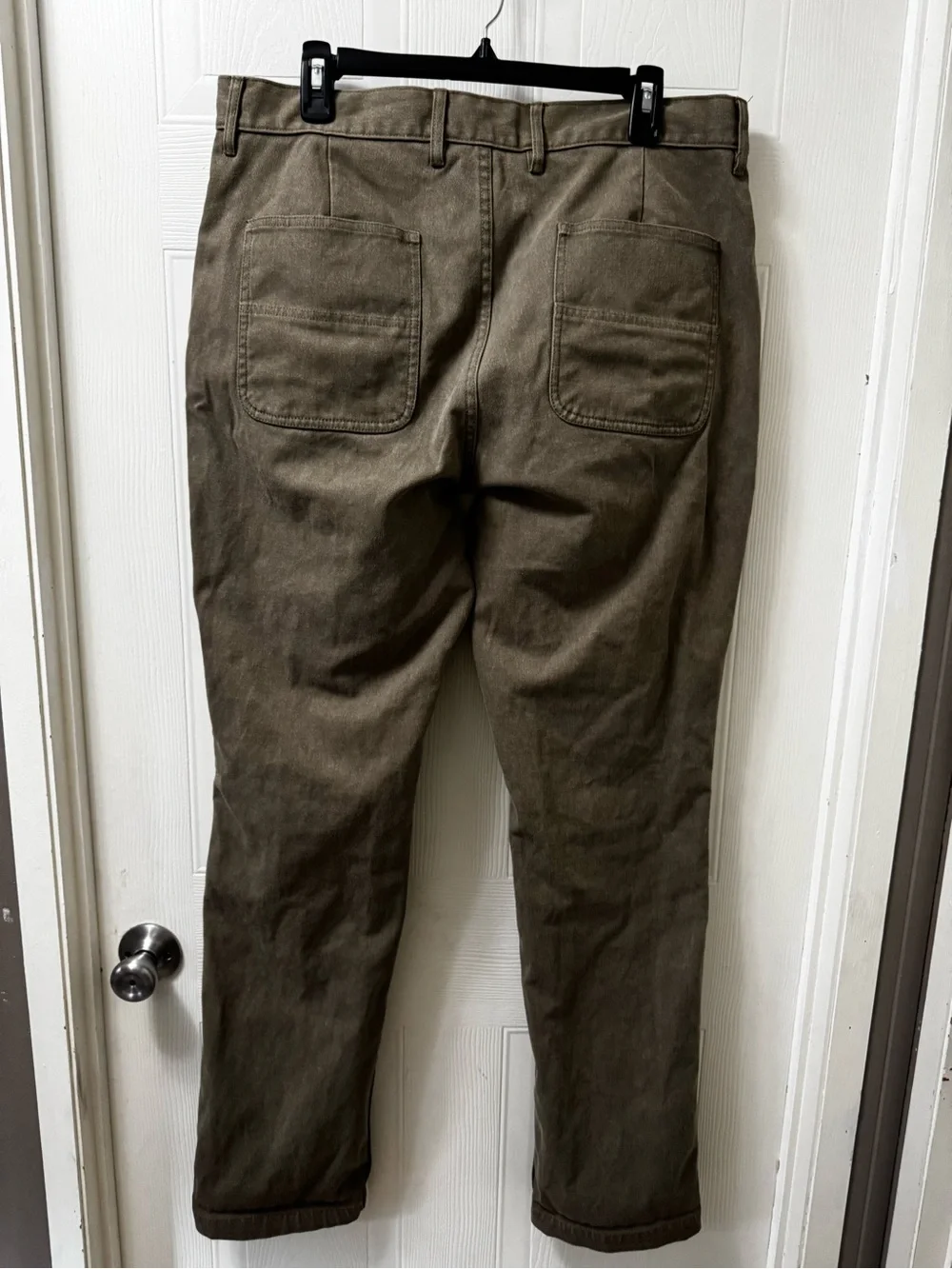 Taylor Stitch Olive Green Work Chinos